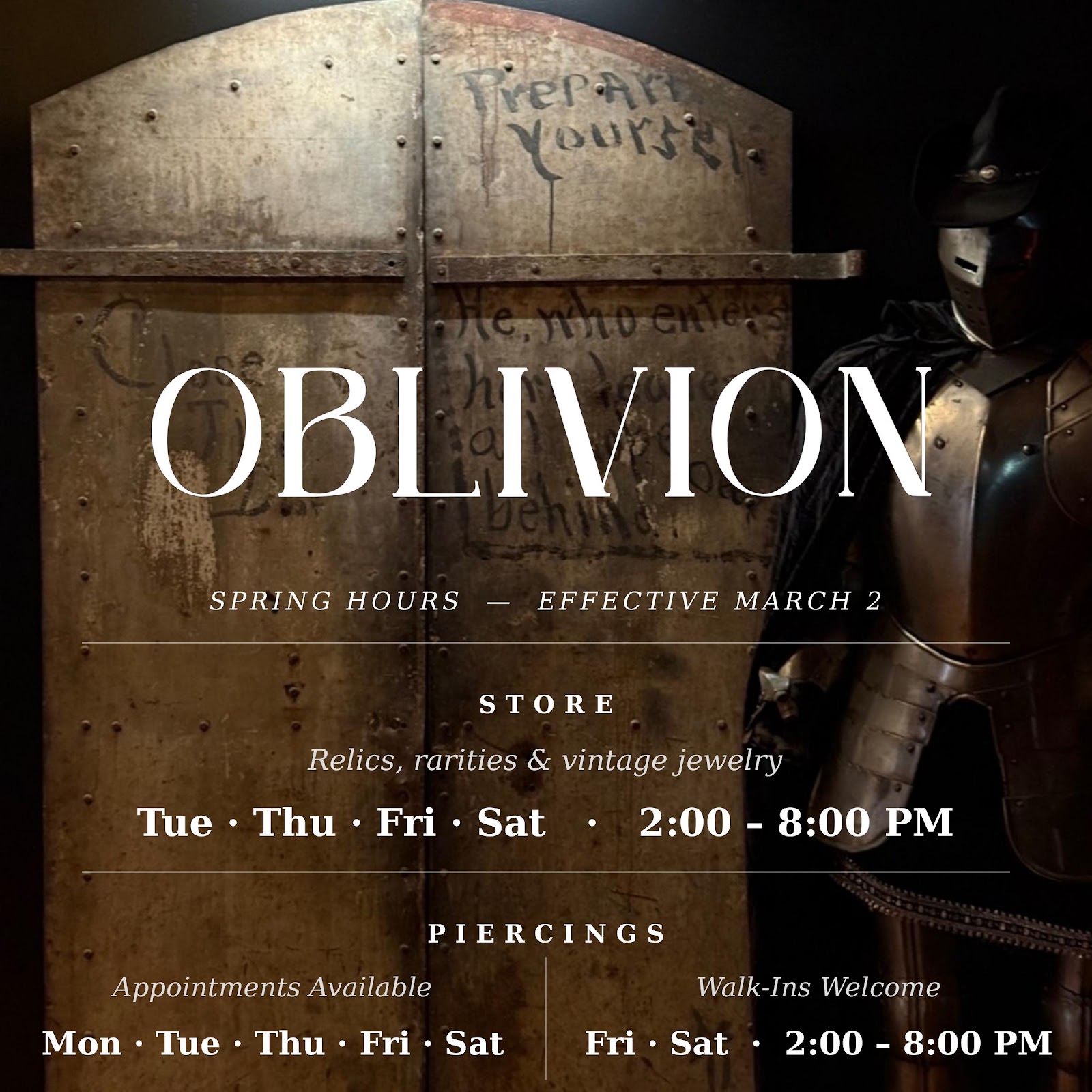 Oblivion, tattoo shop in Binghamton, NY