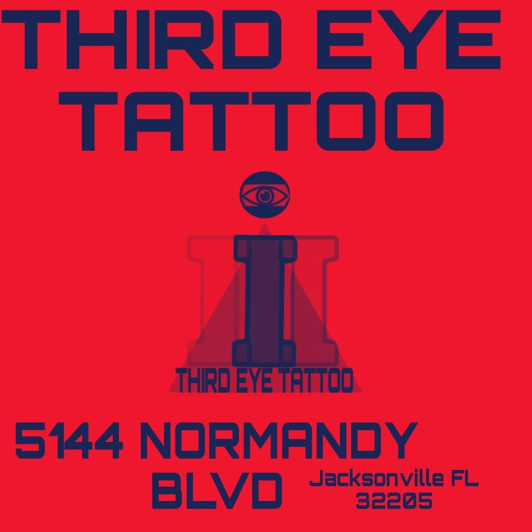 Third eye tattoo, tattoo shop in Jacksonville, FL