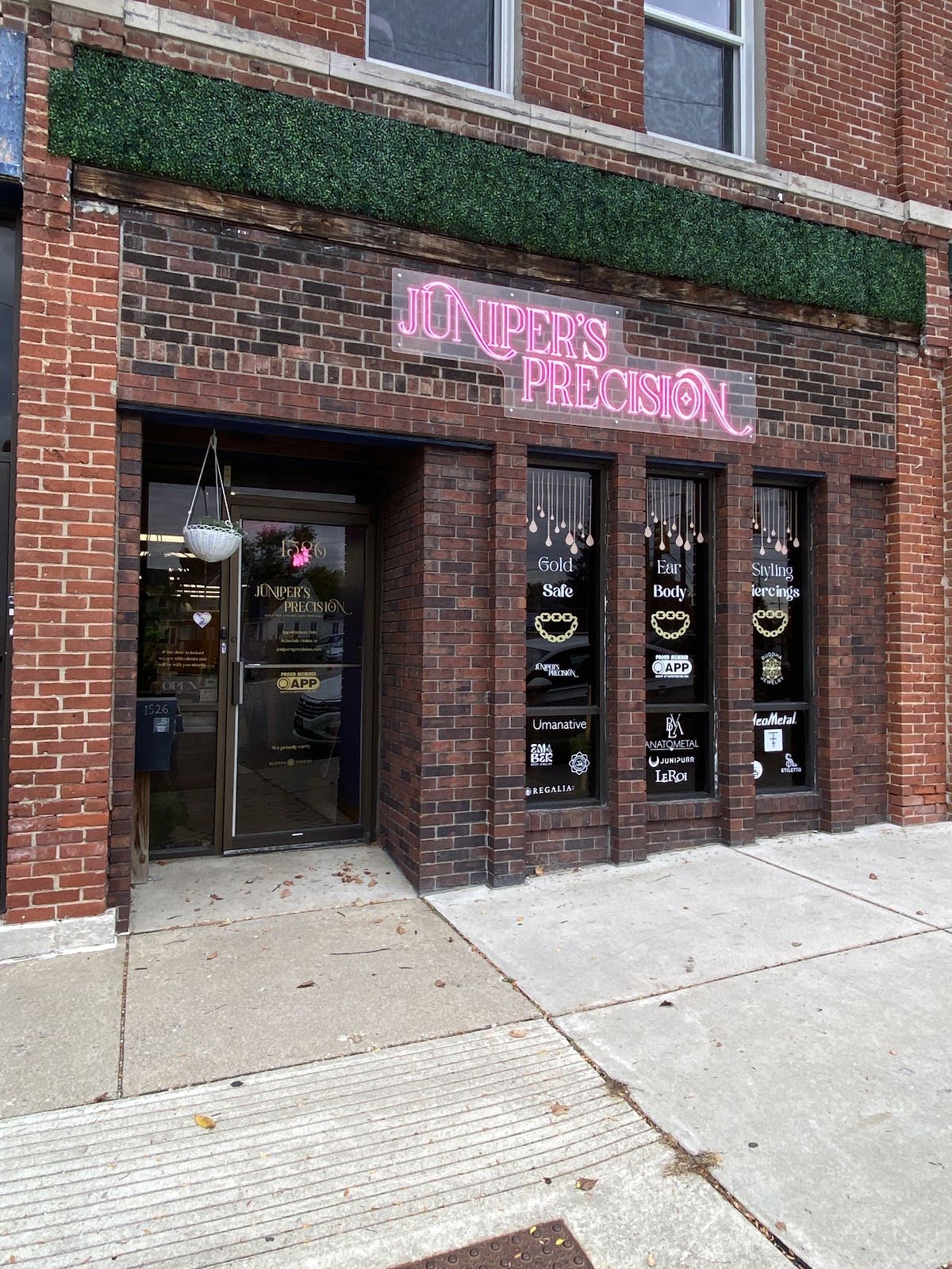 Juniper's Precision, piercing studio in Lafayette, IN