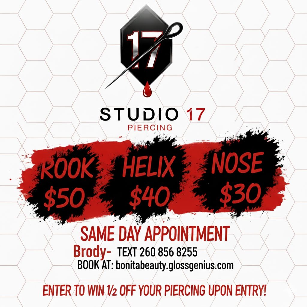 Studio17Labs, piercing studio in Syracuse, IN
