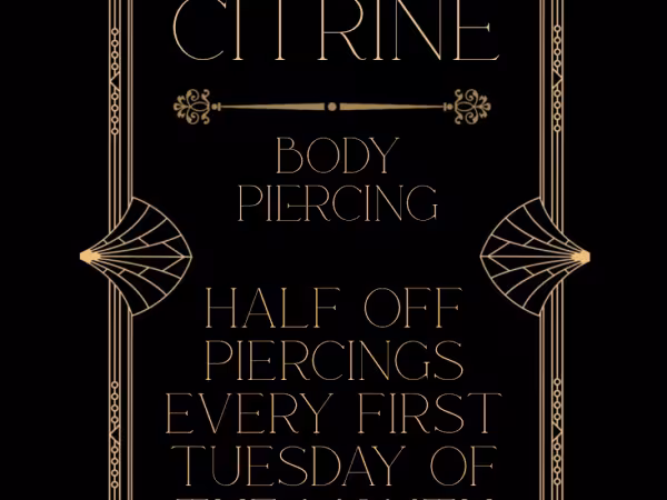 Citrine body piercing, piercing studio in Chicago, IL
