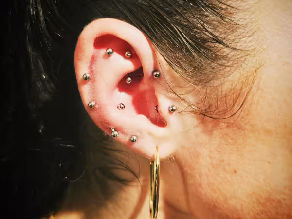 Metallic Mayhem Piercing @ State St. Tattoo, tattoo shop in Bellingham, WA
