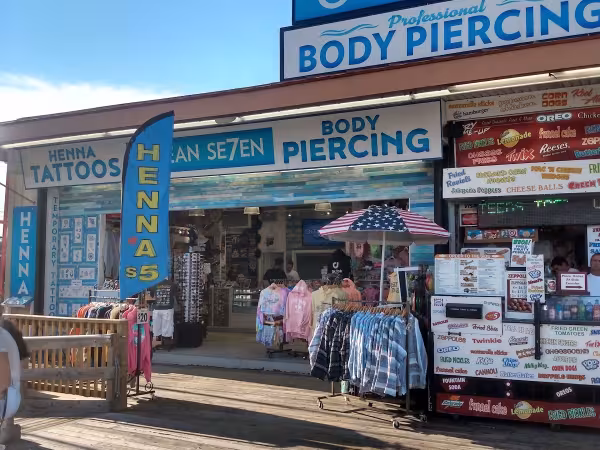 Ocean Seven Body Piercing and Henna Tattoos, piercing studio in Seaside Heights, NJ