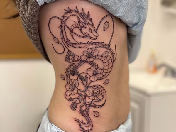 space cat tattoo, tattoo shop in Arlington Heights, IL