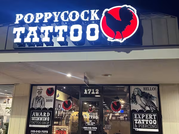 Poppycock Tattoo & Piercing, tattoo shop in Wilmington, DE